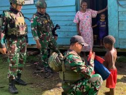 Satgas Pamtas RI-PNG Kewilayahan Yonif 645/GTY Ciptakan Rasa Aman dan Nyaman Warga Distrik Kobakma