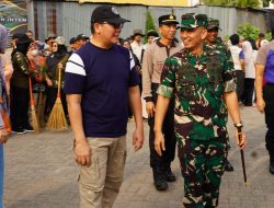 Sambut HUT ke-1 Kodam XXI/RI, Brigjen TNI Sumarlin Marzuki Pimpin Aksi Bersih Pasar Cendrawasih