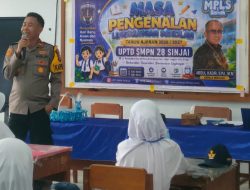 Tinjau SMPN 28 Kompan,Iptu Tenri Gangka Sampaikan Bahaya NAPZA dan Bullying