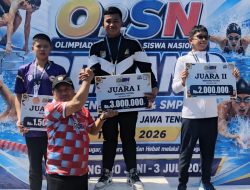 Aerlangga Satrya Siswa SMPN 1 Majenang Juara 1 Renang O2SN Tingkat Provinsi Jawa Tengah