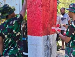 TNI-Polri Sinergi Bareng Warga Distrik Kelila kerja Bakti