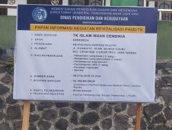Ada Dugaan Proyek Revitalisasi TK Islam Insan Cendekia Langgar Standar Teknis