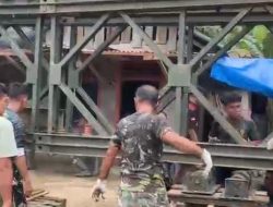 Jembatan Modular di Desa Sihareo III Nias Capai 64,5 Persen