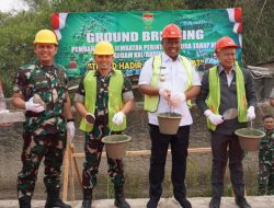 Danrem 043/Gatam Pimpin Ground Breaking Pembangunan Jembatan Perintis Garuda Tahap VII