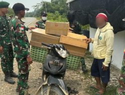 Satgas Pamtas Yonarmed 13/Nanggala Gagalkan Penyelundupan Rokok Ilegal